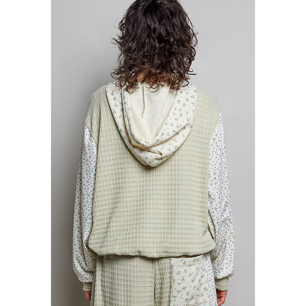 SMP666&SMT2886A SM Pol Patchwrk Wide Leg Pants&Hooded Pullover Set Various Sizes - Picture 8 of 9